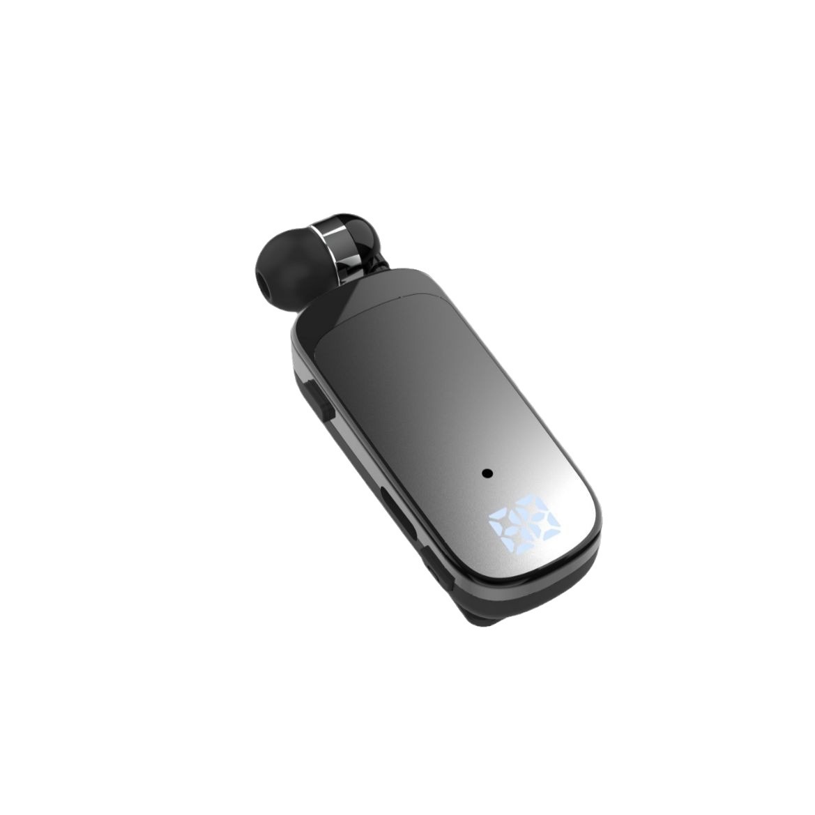 3c K65 New Clip-on Telescopic Cord Bluetooth In-ear Digital Display Long Battery Life Business Single Ear Earphones_voghion.com