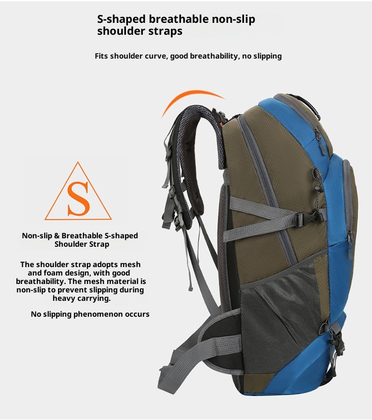 Zaino estivo ActiveGo, nuovo, da trekking, per sport all'aria aperta, a doppia spalla, per uomo, grande capacità, campeggio, viaggi, resistente all'usura_voghion.com