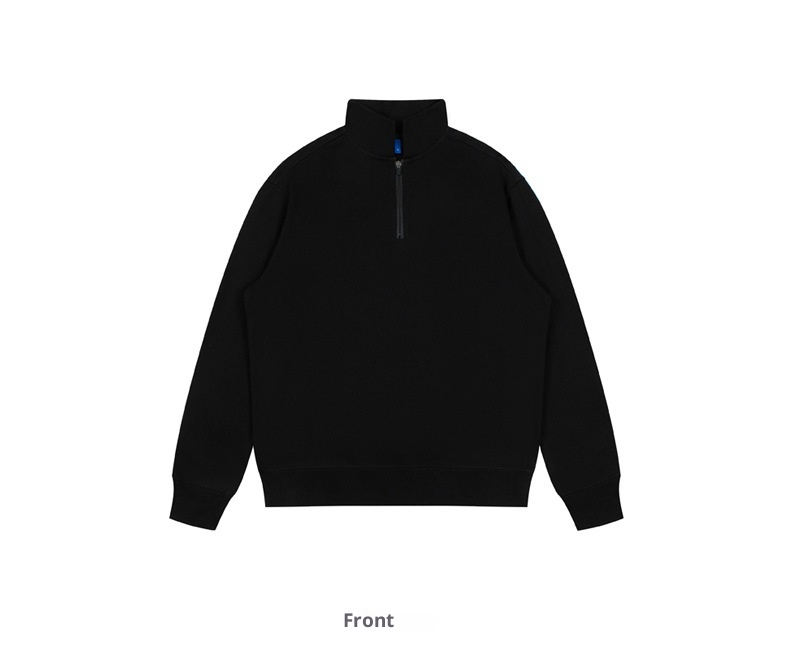 boy 350g Stand Collar For Men 2025 Autumn New Loose Heavyweight Half-Zip Men's Casual Sweatshirt With Logo Printing_voghion.com