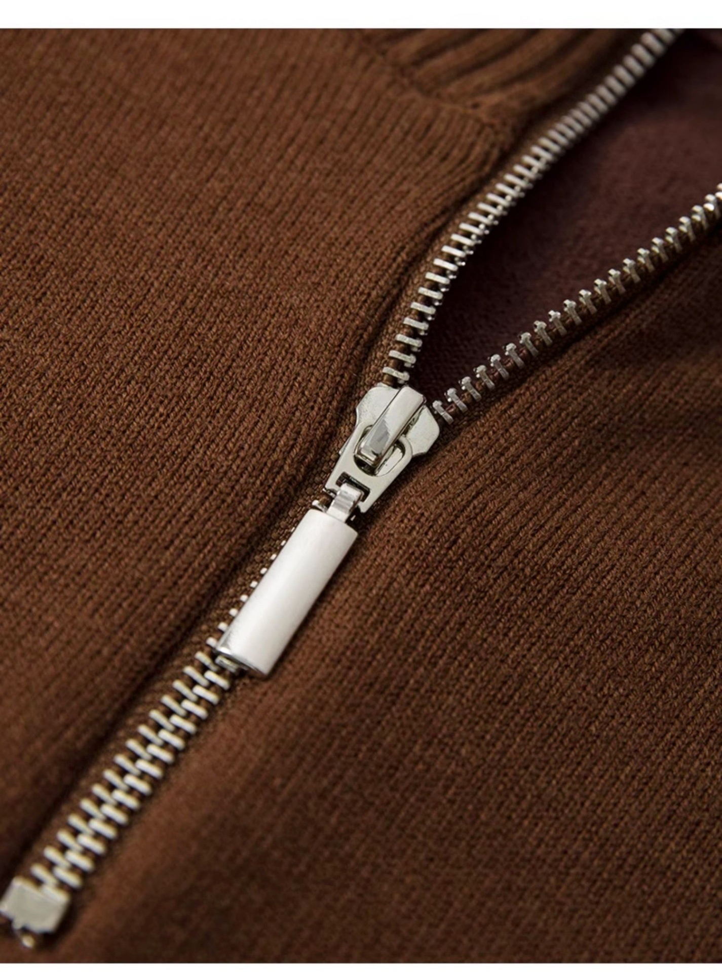 Neuer Herrenpullover für Frühling und Herbst, langärmelig, lässig, mit Stehkragen, halbem Reißverschluss, schmal geschnitten, Strickmode, figurschmeichelnd_voghion.com