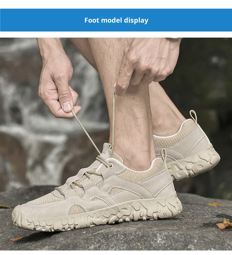 ShoeGlobe Same Style New Spring Summer Mesh Soft Sole Hollow Breathable Non-Slip Casual Outdoor Hiking Sports Men's Shoes_voghion.com