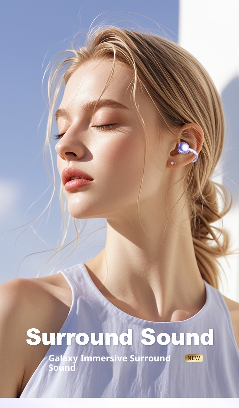 3c Cross-frontal New Cross Conduction Bone Conduction Bluetooth Clip Ear AI Intelligent Translation Wireless Long Battery Life Sports Noise_voghion.com