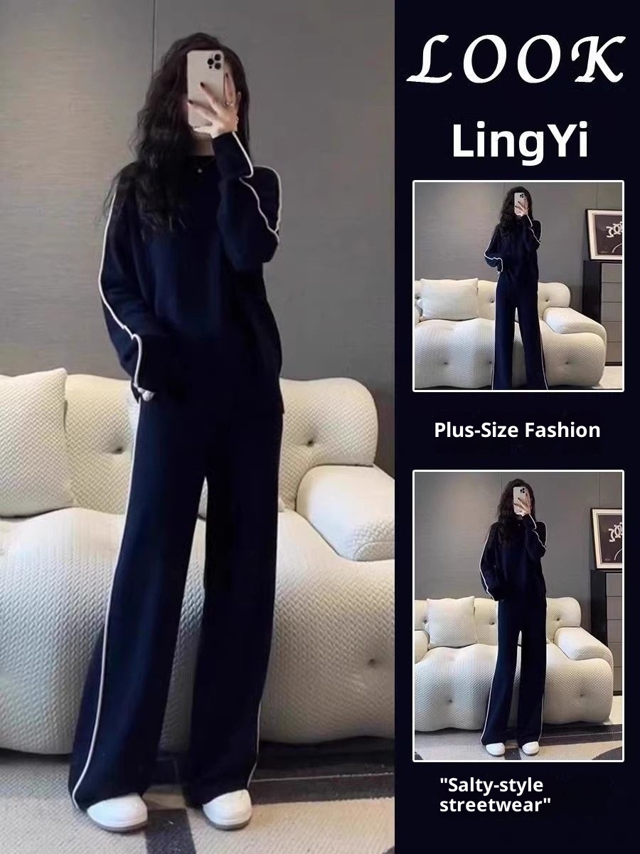 001 Salt Style Streetwear Trainingspak Dames, Losse Koreaanse Modieuze Sweatshirt, Casual Tweedelige Set Voor Lente En Herfst,_voghion.com