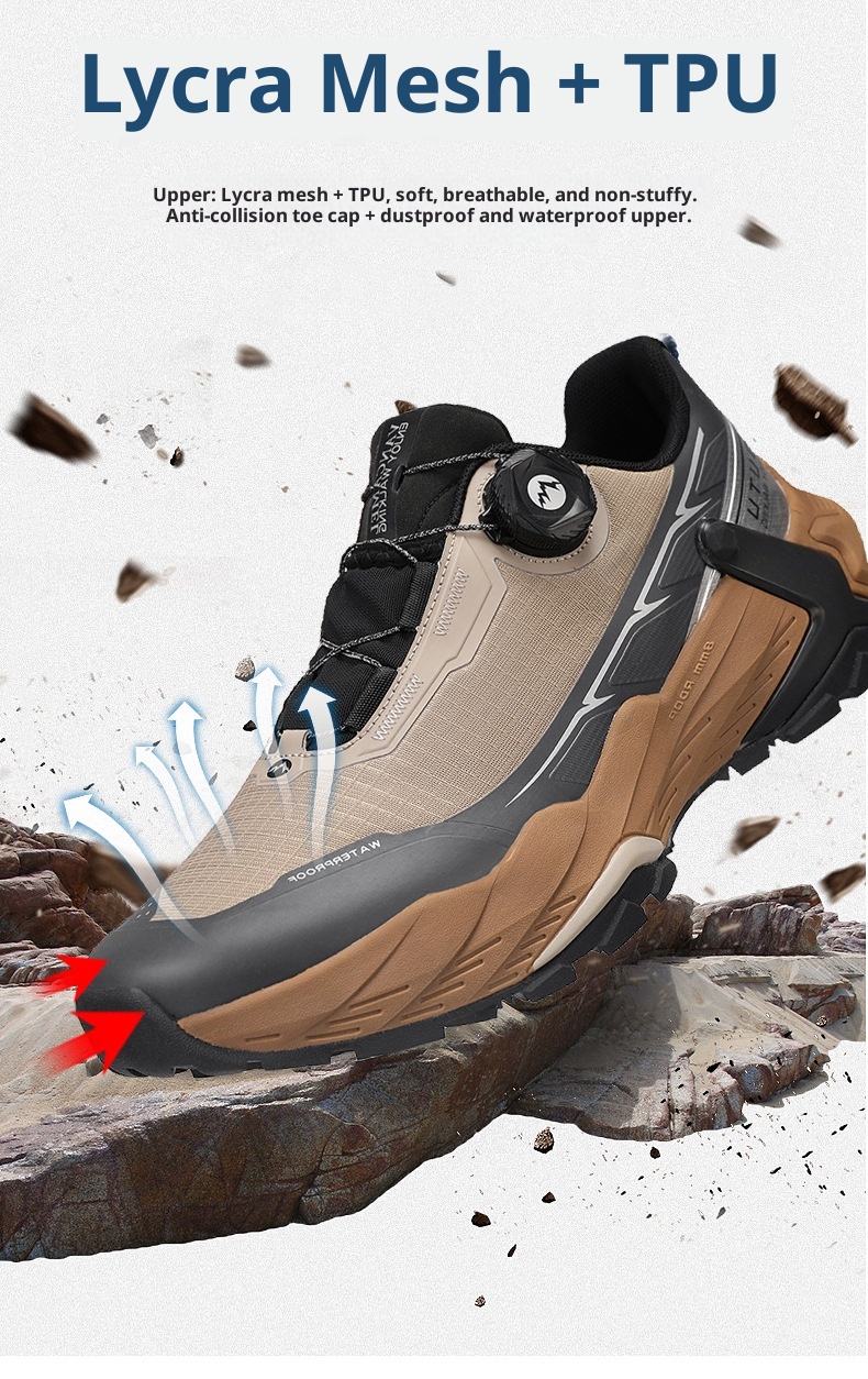 ShoeGlobe Men's Hiking 2024 New Spring Summer Breathable Sports Casual Waterproof Non-Slip Outdoor Running Travel Safety Shoes_voghion.com