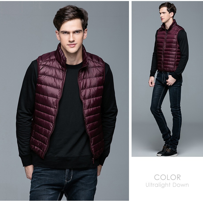 ragazzo 2023 Nuovo Autunno Piumino Moda Uomo Gilet Sottile Invernale Leggero Interno Ed Esterno Gilet_voghion.com