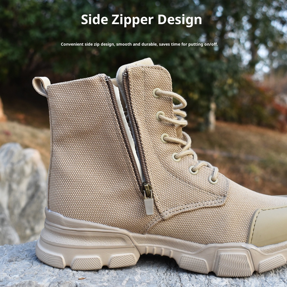 ShoeGlobe Outdoor Ultra-Light Waterproof Puncture-Resistant Training Boots For Men, Non-Slip, Windproof, Sandproof Desert Boots,_voghion.com