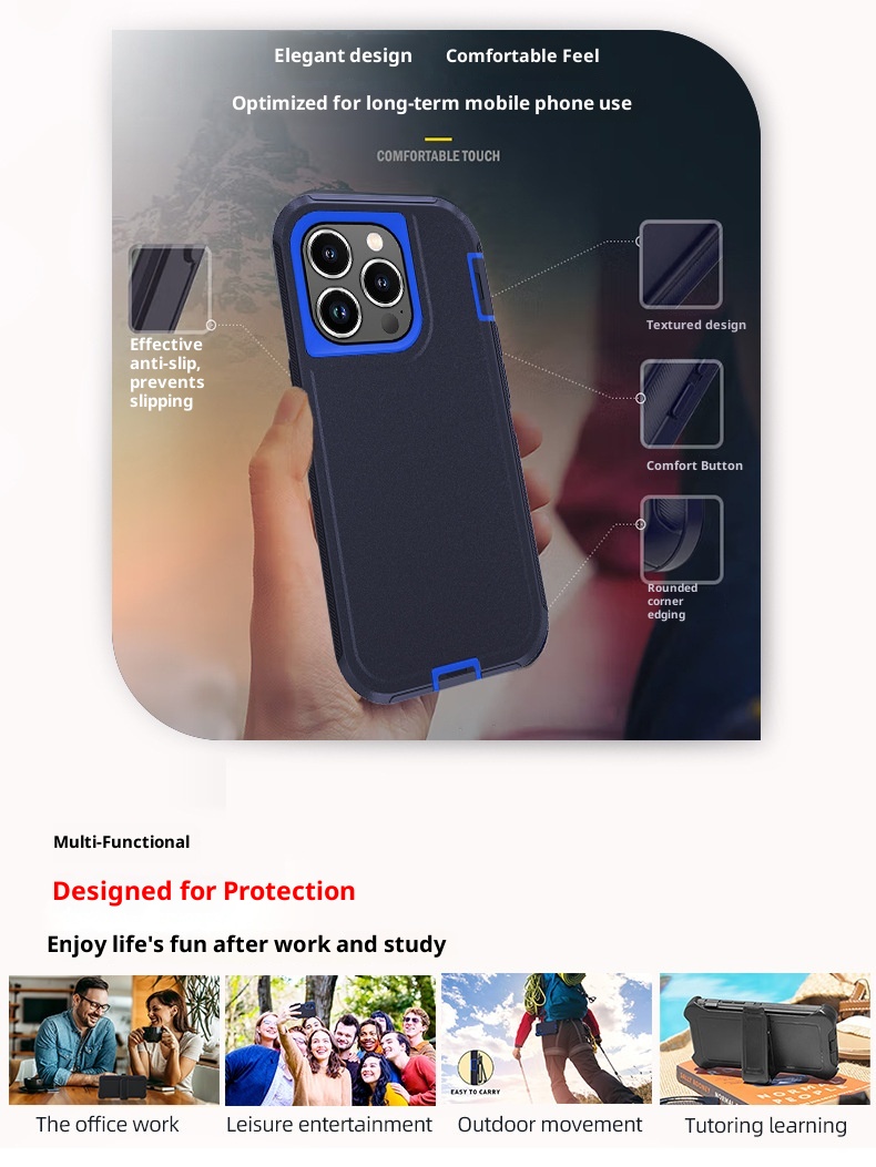 Custodia antiurto TechGlobe 15 Pro Max compatibile con tutti i confini IP15 Plus, copertura completa e anti-caduta, disponibile in magazzino_voghion.com