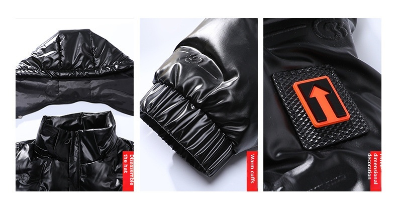 Giacca da uomo invernale con cappuccio, impermeabile, antivento, calda e spessa, in piuma d'anatra bianca, stile autunnale_voghion.com