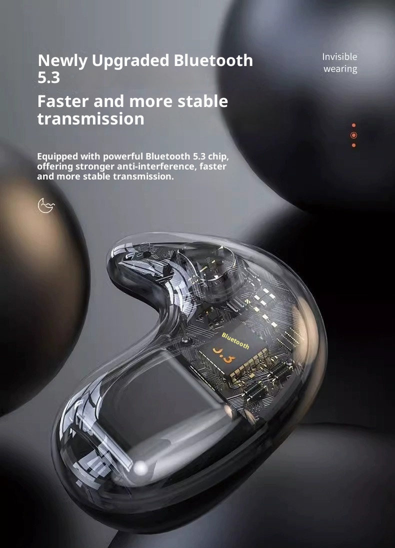 3c Ultra-Thin X55 Sleep Wireless Bluetooth Earphones 2025 New Air Bone Conduction Long Battery Life Non-In-Ear_voghion.com