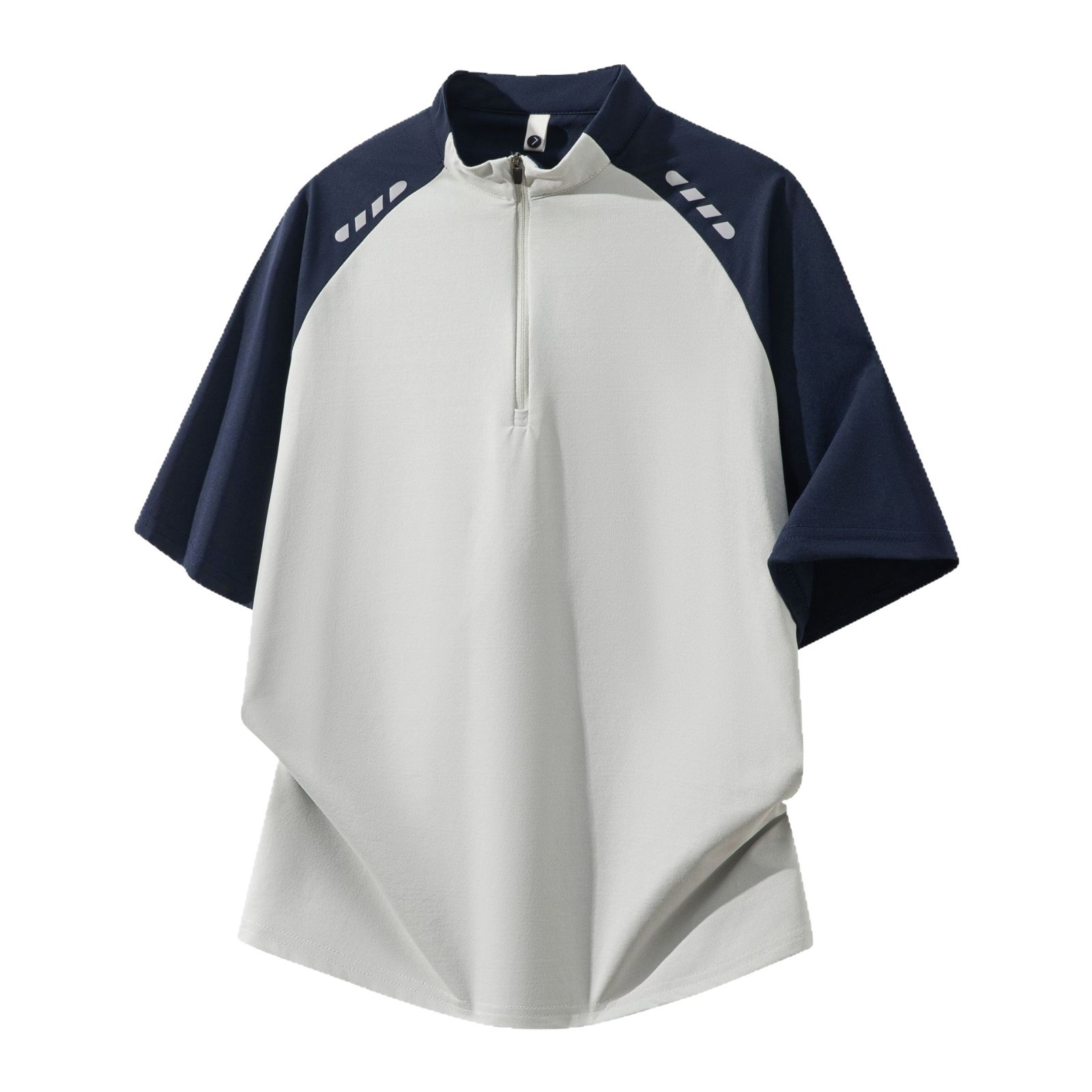 boy Boy Half-Zip Outdoor Sports Long Sleeve Quick-Dry Autumn Sun Protection Reflective Men's Running Fitness Basketball Shirt_voghion.com