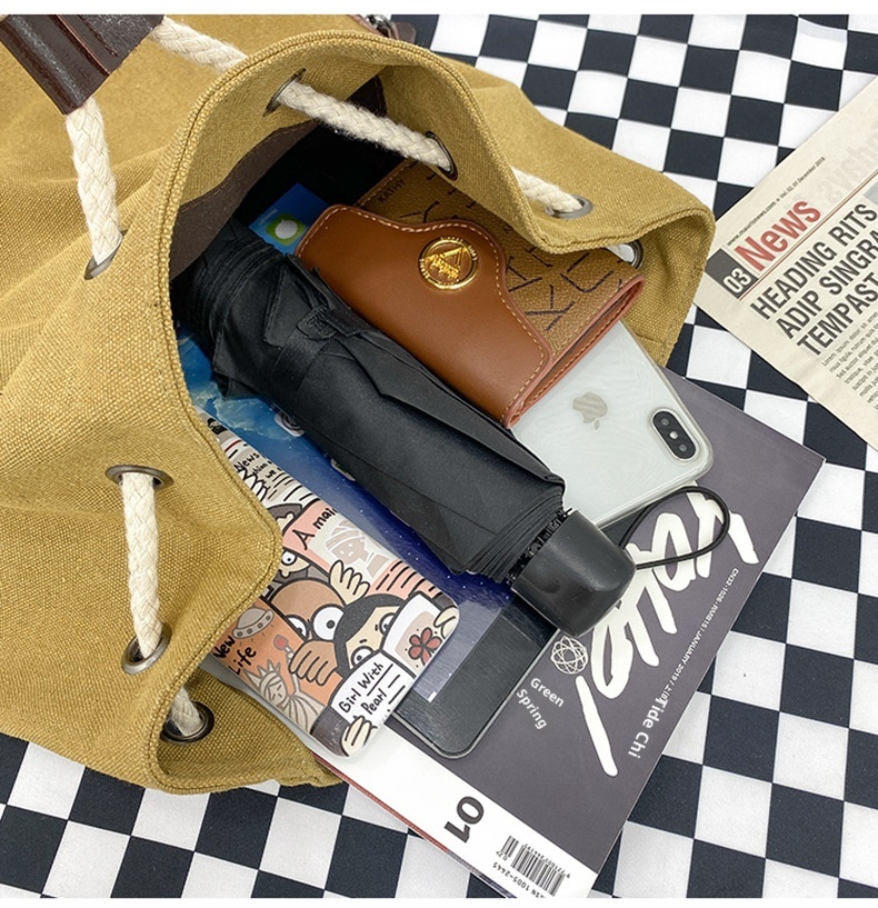 ActiveGo Large Capacity Bucket 2023 New Simple Sports Gym Men's Bag Japanese Style Casual Outdoor Backpack_voghion.com