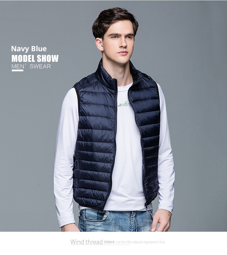 ragazzo 2023 Nuovo Autunno Piumino Moda Uomo Gilet Sottile Invernale Leggero Interno Ed Esterno Gilet_voghion.com
