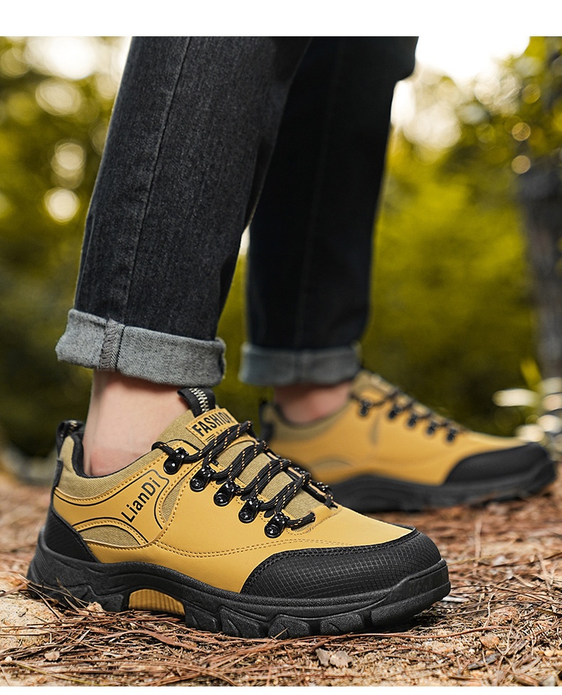 ShoeGlobe Safety 2024 Winter New Outdoor Hiking Non-Slip Trendy Men's Casual Thick-Soled Retro Work Shoes_voghion.com