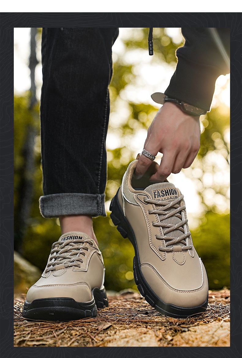 ShoeGlobe Safety 2024 Winter New Outdoor Hiking Non-Slip Trendy Men's Work Thick-Soled Large Size Casual Shoes_voghion.com