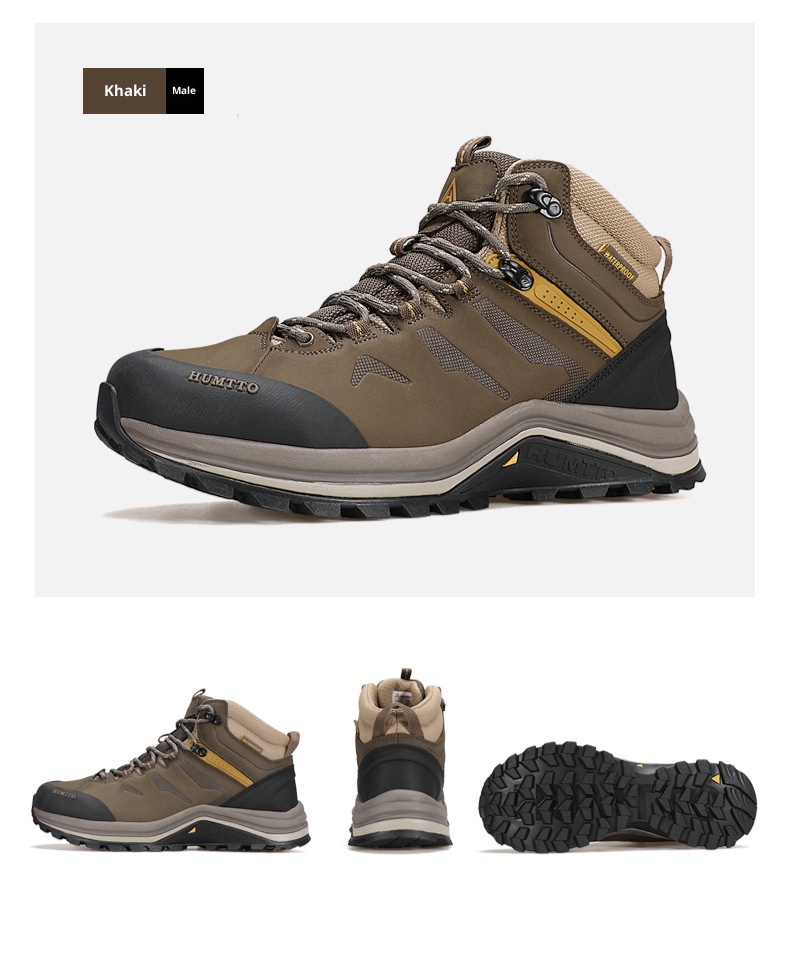 ShoeGlobe Hantu Outdoor Hiking Men, Autumn And Winter New High-top Anti-slip Waterproof Cushioning Wear-resistant Breathable_voghion.com