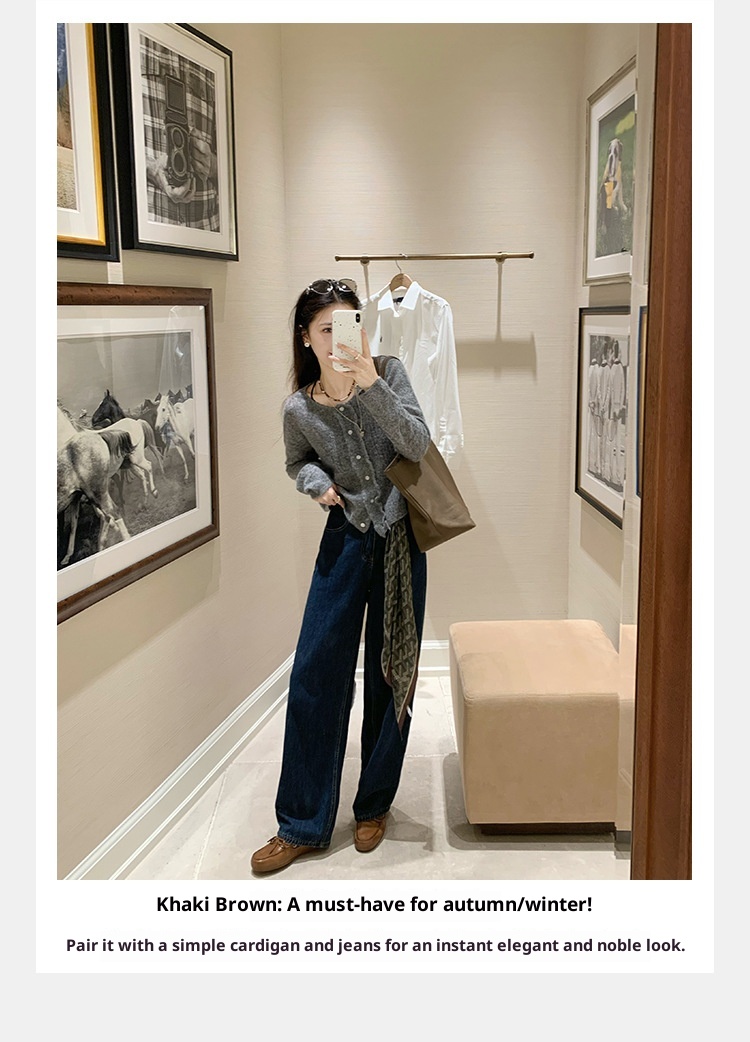 Grape Mom Same In Stock ~ Washed Horse Pattern British Style Bowknot Versatile Comfortable Loafers For Women_voghion.com