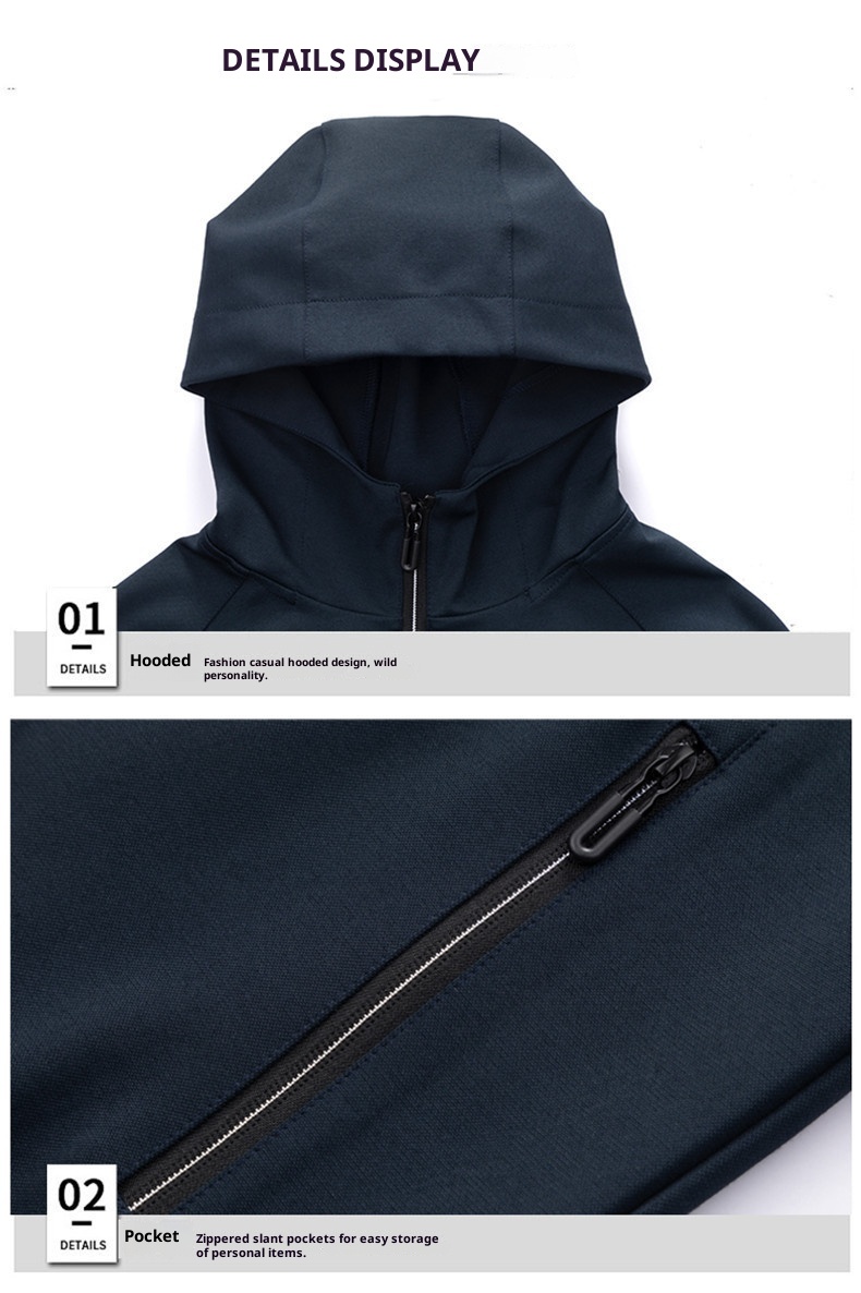 001 Cardigan con cappuccio spesso foderato in pile, di alta qualità, per uomo, autunno inverno, nuovo, casual, sportivo, taglie forti_voghion.com