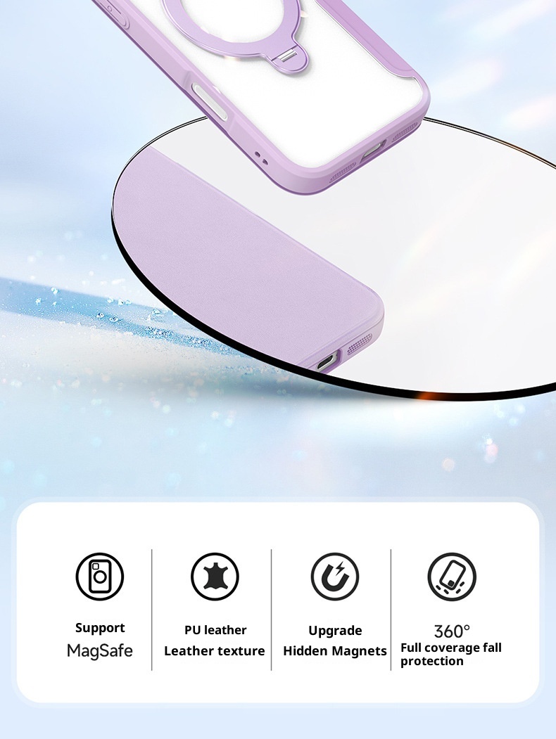 TechGlobe Kompatible iPhone 17 Flip-Case mit magnetischem Ständer, Dual-SIM-Slot, Business-Lederhülle, Fabrik-Großhandel_voghion.com