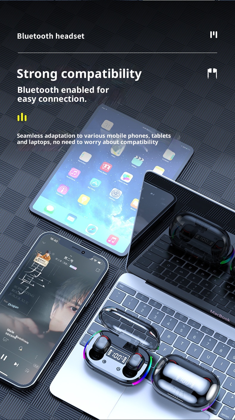 3c Bluetooth Headset Suitable For Huawei, Android, , Wireless, Long-wearing Comfort, Mini, Deep Bass, High Sound_voghion.com