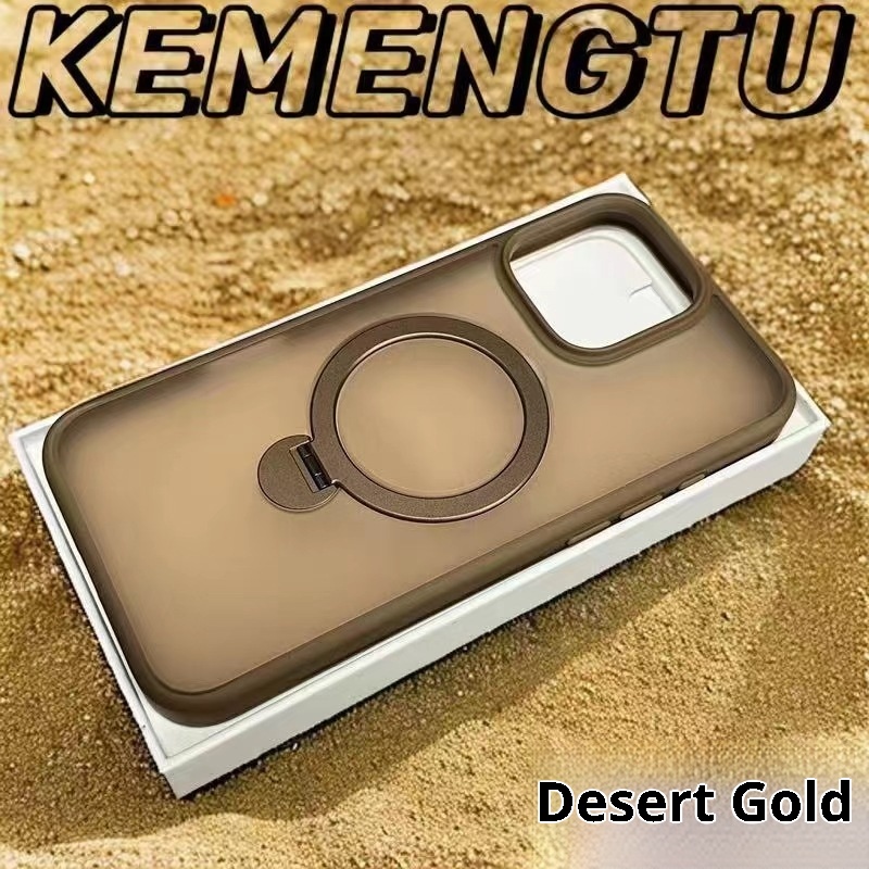 TechGlobe Rotating Stand Compatible With 17 Pro Max Magnetic Transparent Phone Case Color-Block Shockproof IPhone 16 Lens_voghion.com