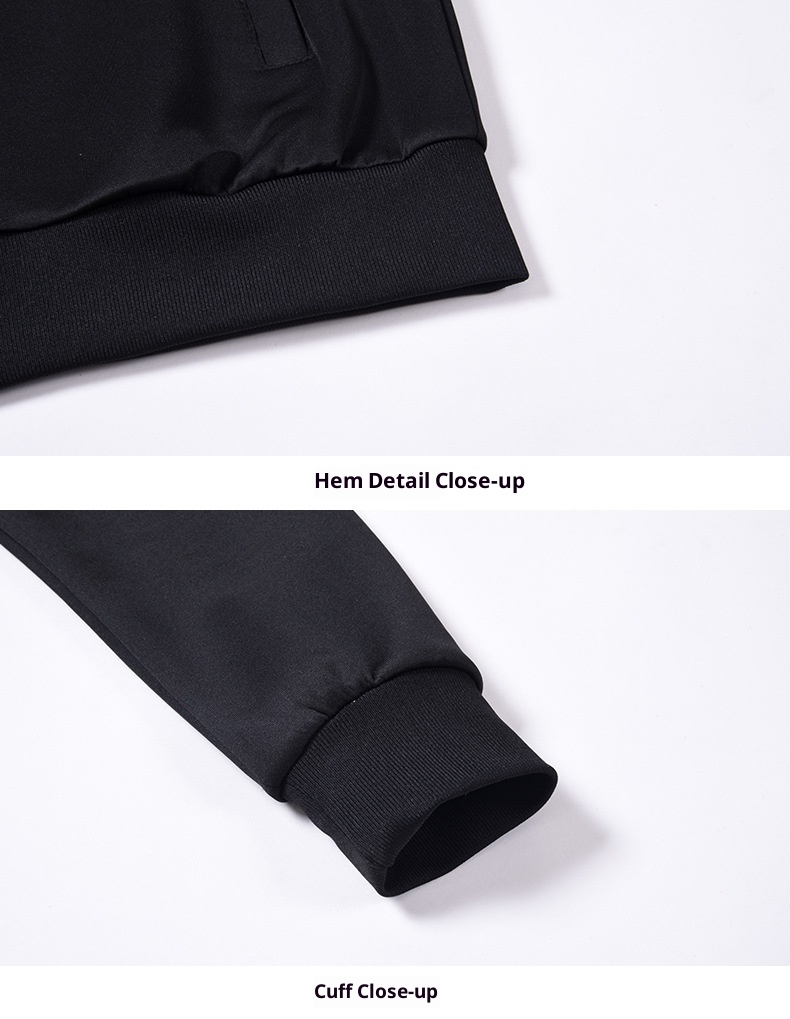 001 Cross-Border Casual Men Outdoor Sports Spring Autumn Sweatshirt Jacket School Group Uniform Two-Piece Set_voghion.com