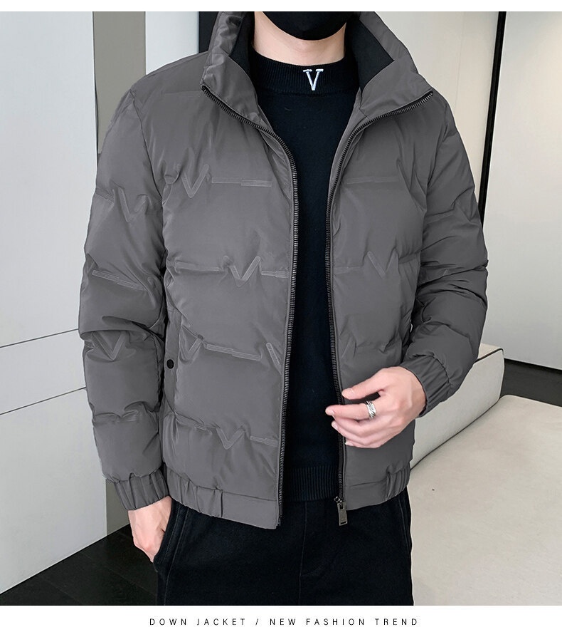 boy 2024 Winter New Men's Jacket Trendy Brand Stand Collar Casual Warm Fashionable White Duck Down Coat For Men_voghion.com