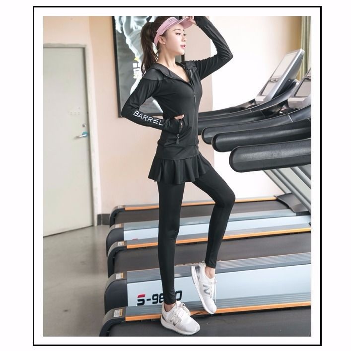 001 Plus Size Gym Loose Quick-Dry Yoga Set Running, Autumn Exercise Clothing For Overweight Women_voghion.com