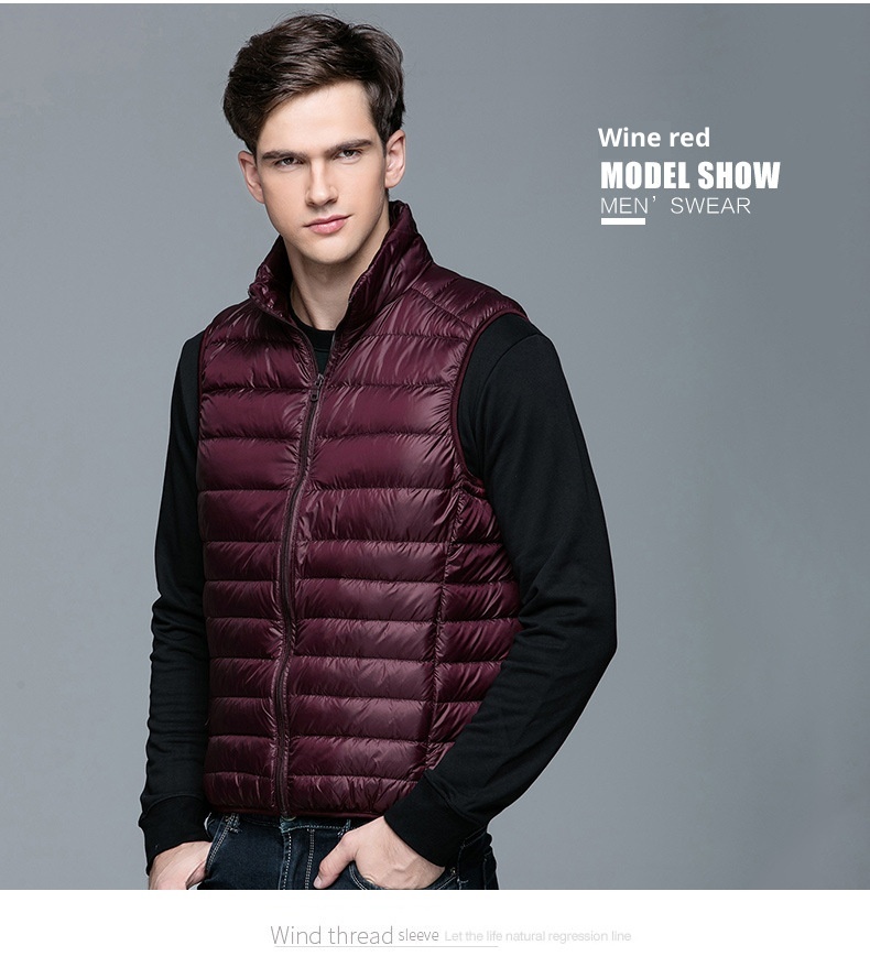 ragazzo 2023 Nuovo Autunno Piumino Moda Uomo Gilet Sottile Invernale Leggero Interno Ed Esterno Gilet_voghion.com