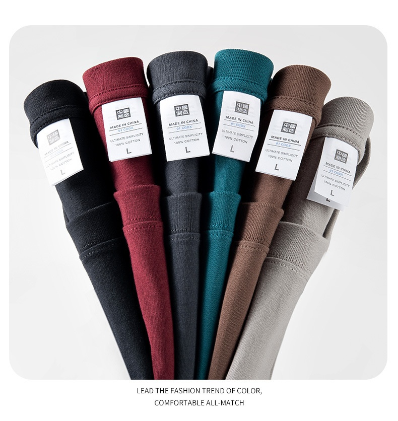 Maglietta bianca da uomo a maniche corte in puro cotone Xinjiang 230g, selezione Boy Premium, 2025_voghion.com