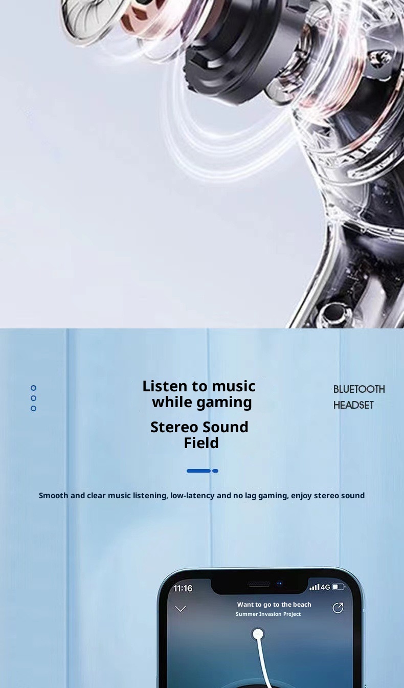 3c 2025 New Bluetooth Earphones True Wireless High-Quality Sound Sports Noise-Cancelling In-Ear Long Battery Life_voghion.com