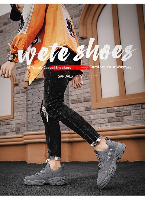 ShoeGlobe Herren Martin Boots Sommer Neu Dicke Sohle Höhenvergrößerung Wasserdicht Rutschfest Freizeit Sport Wandern Arbeit Sicherheit Trendy_voghion.com