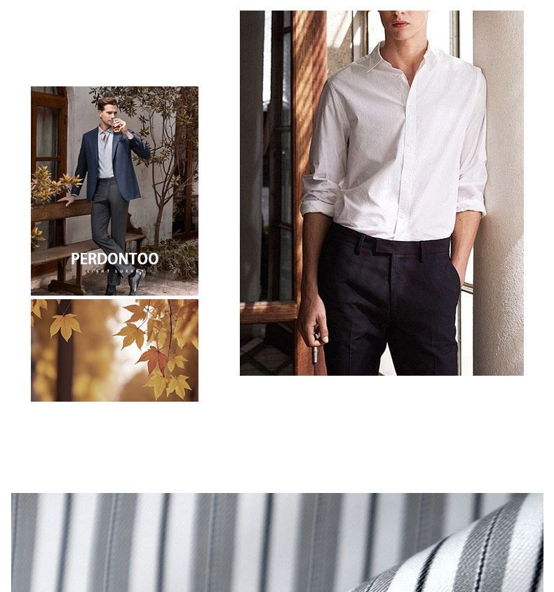 ForMen Urban Light Austrian Lenzing Modal Striped Shirt Men's High-end Business Silky Formal Wear Non-iron_voghion.com