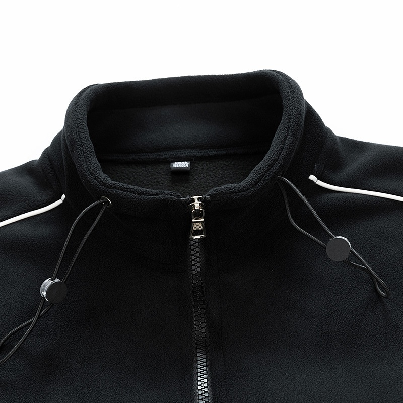 boy Boy Stand Collar 2023 New Men's Sweatshirt Winter Polar Fleece Half Zipper Warm Base Shirt Men_voghion.com