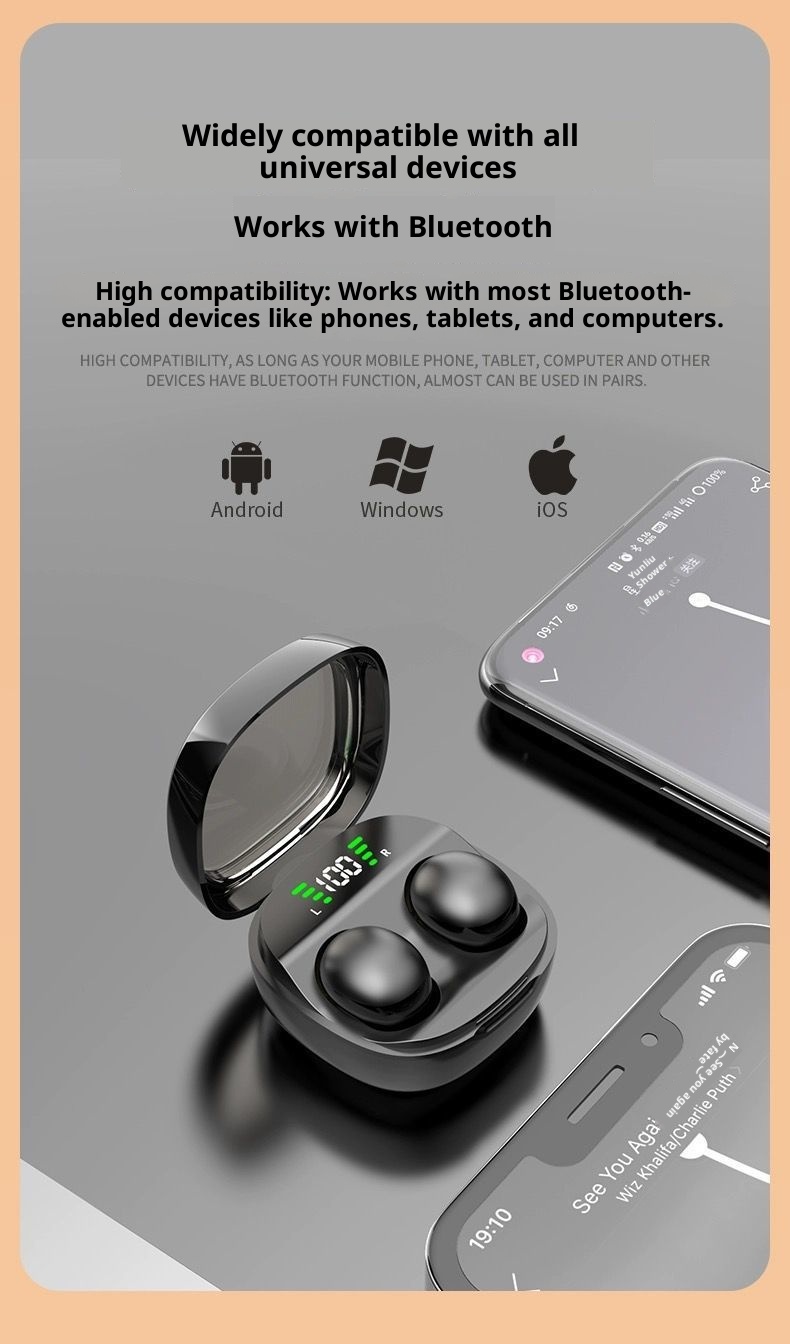 3c Sleep Bluetooth Earbuds True Wireless New Mini Ultra Small No Flashing Light Noise Cancelling In-Ear Unisex Earphones_voghion.com