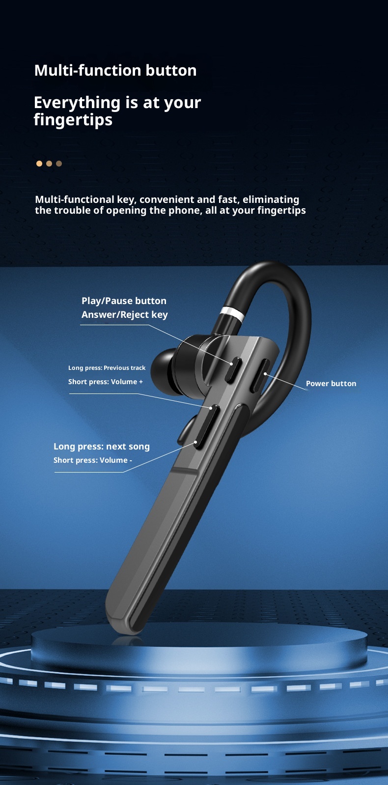 3c Cross-Border Neue kabellose Bluetooth-Kopfhörer für Unternehmen X6 In-Ear/Over-Ear mit extrem langer Akkulaufzeit, ENC-Anrufsteuerung und digitaler Sprachsteuerung_voghion.com