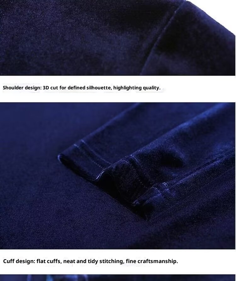 Maglietta a maniche lunghe in velluto, strato di base termico, per autunno e inverno, da uomo, con fodera in pile, spessa e a collo alto_voghion.com
