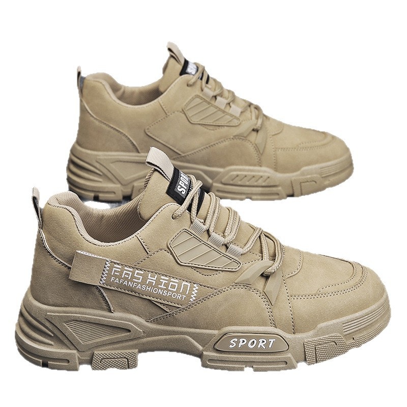 ShoeGlobe Herren Martin Boots Sommer Neu Dicke Sohle Höhenvergrößerung Wasserdicht Rutschfest Freizeit Sport Wandern Arbeit Sicherheit Trendy_voghion.com