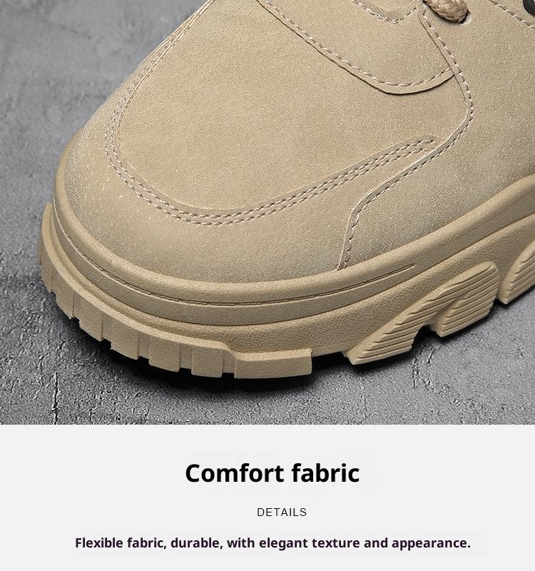 ShoeGlobe Martin Spring da uomo, stivali da trekking alti, impermeabili, antiscivolo, da lavoro e da esterno, con suola spessa e altezza maggiorata_voghion.com