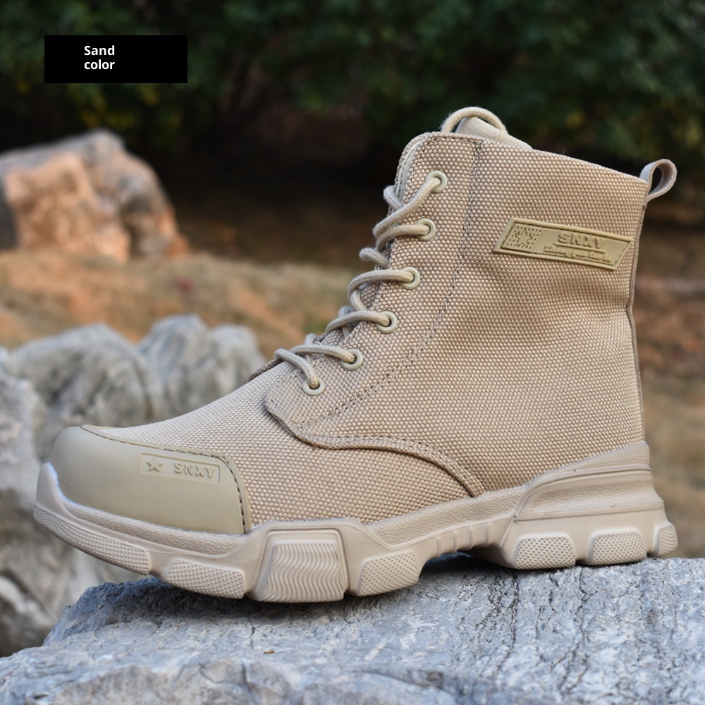 ShoeGlobe Outdoor Ultra-Light Waterproof Puncture-Resistant Training Boots For Men, Non-Slip, Windproof, Sandproof Desert Boots,_voghion.com