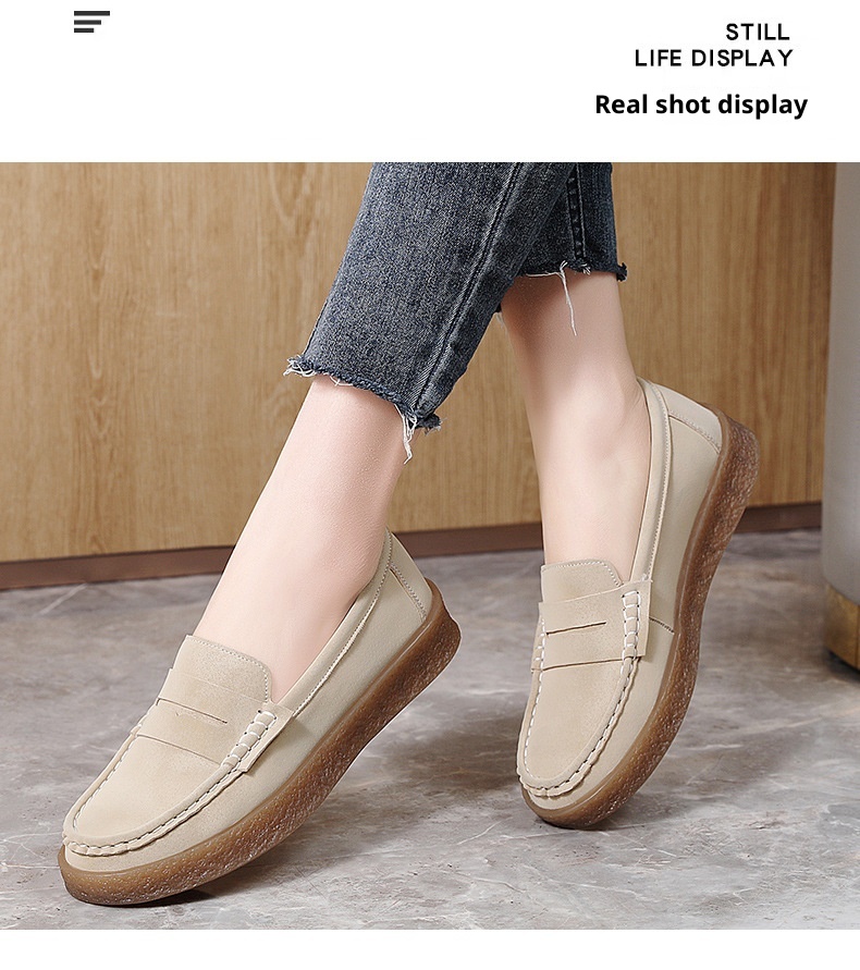 New Cross-Border Women's Loafers British Style Comfortable Soft Sole Simple Spring European And American Shallow Mouth_voghion.com