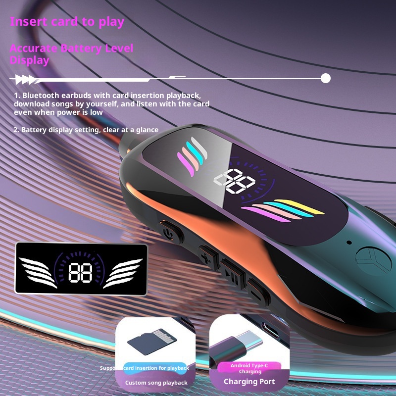 3c Cross-Border Berlin Sound 2025 Neue kabellose Bluetooth-Kopfhörer mit Nackenbügel, In-Ear-Design, extrem lange Akkulaufzeit, ideal für Sport_voghion.com