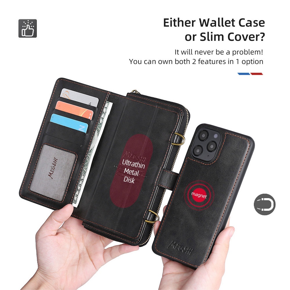 TechGlobe TechGlobe Bestseller 15ProMax Handyhülle aus Leder mit diagonalem Kreuzdesign, passend für iPhone 15, multifunktionale Brieftaschen-Handyhülle S23U_voghion.com