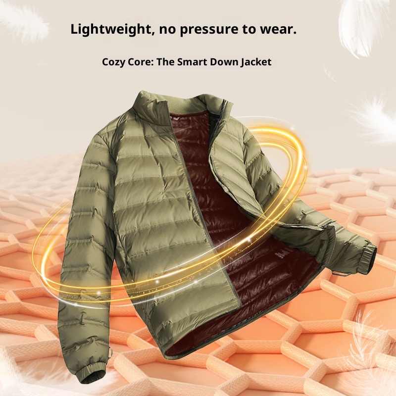 boy 2024 Winter Men Women Couple Style Jacket 90 Duck Down Graphene Technology Coat Lightweight And Warm_voghion.com