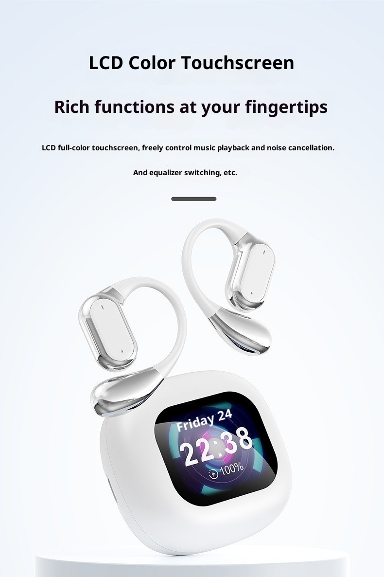 3c Q18 Bluetooth oordopjes over-ear met ANC ruisonderdrukking AI slimme vertaling stereo kleurenscherm draadloos_voghion.com