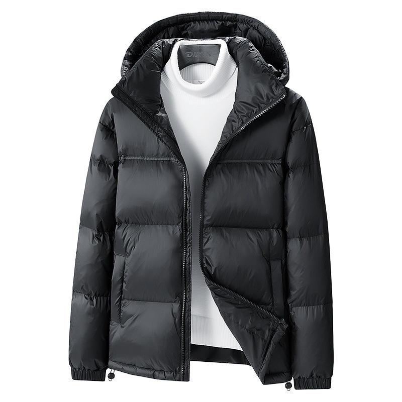 boy Winter New Men's Korean Style Color-Block Hooded Thickened Warm 90 White Goose Down Jacket Trendy Couple Cold-Resistant_voghion.com