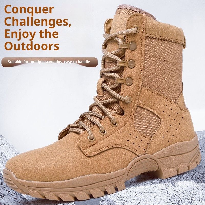 ShoeGlobe Stivali da lavoro tattici alti, antiscivolo, ammortizzanti, sottili, con tomaia in mesh, impermeabili, traspiranti, scarpe da trekking_voghion.com