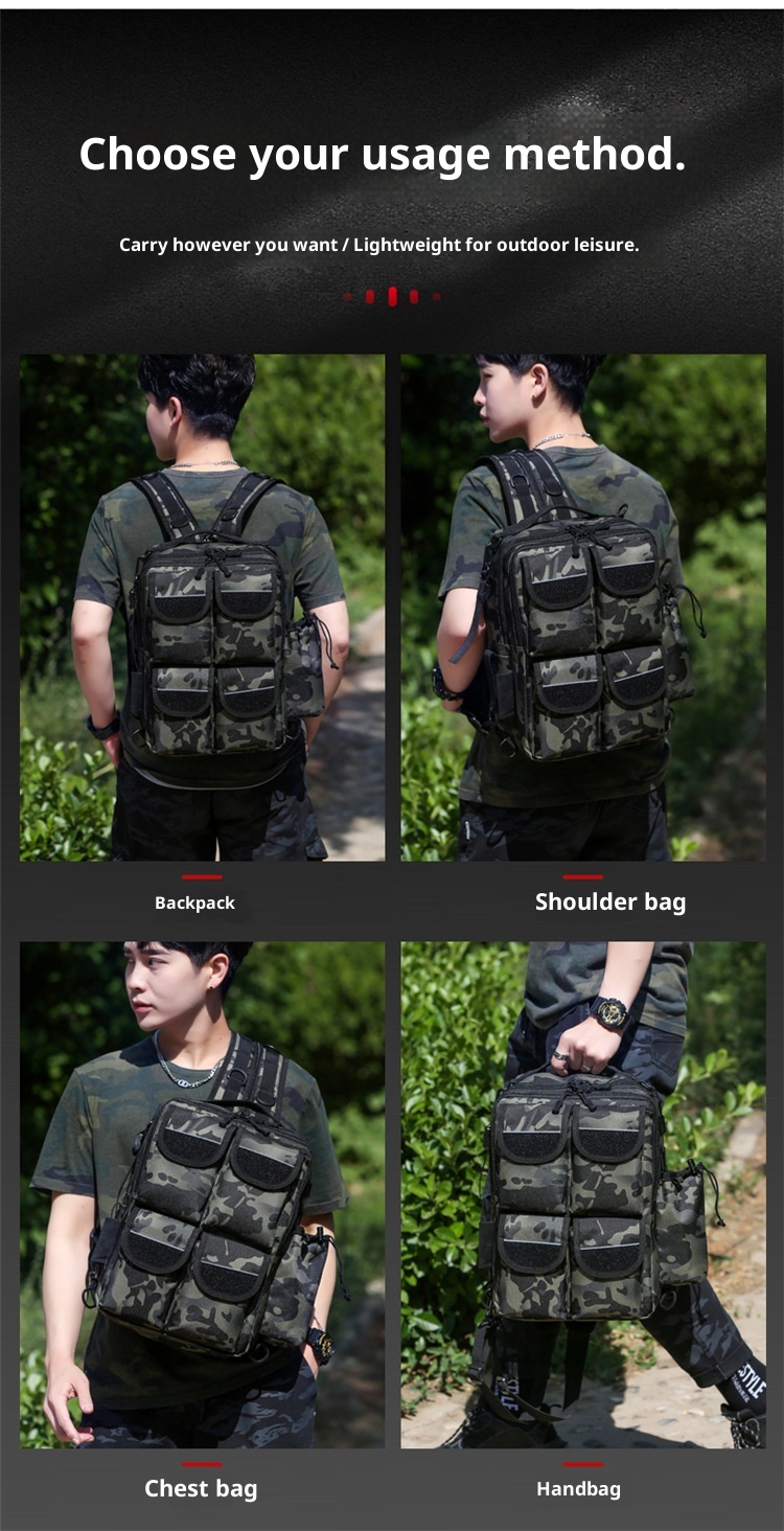 ActiveGo 2021 New Lure Men Travel Climbing Small Camouflage Sports Bag Outdoor Tactical Backpack Large Capacity_voghion.com