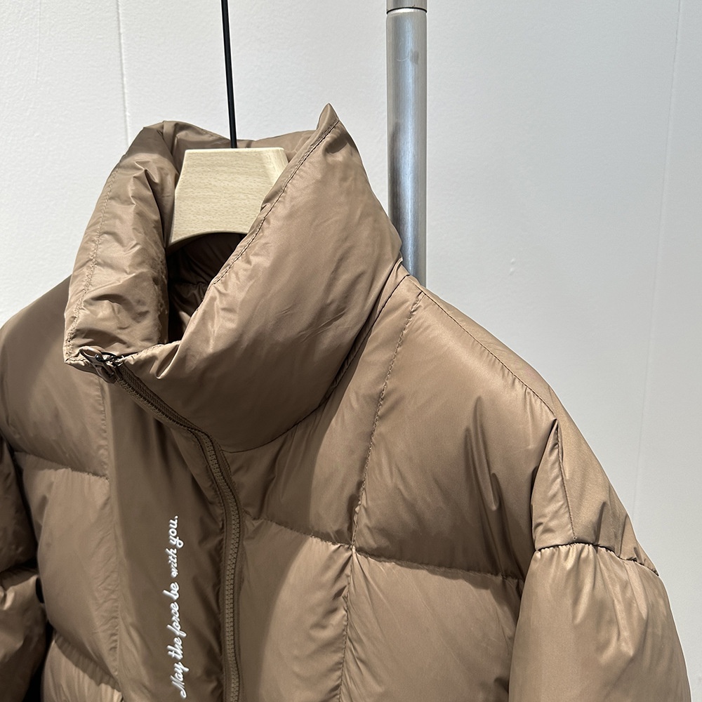 boy 23 New For Men, Thicened Letter Print Puffer Jacet, Stand Collar Trendy Men's Versatile Structured Down Jacet In_voghion.com