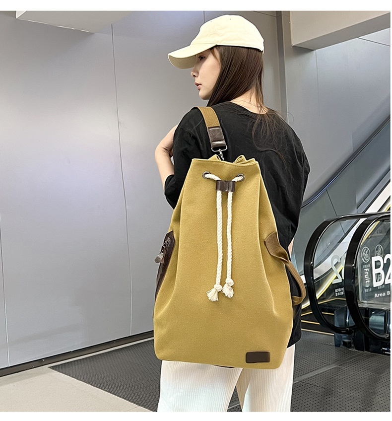 ActiveGo Large Capacity Bucket 2023 New Simple Sports Gym Men's Bag Japanese Style Casual Outdoor Backpack_voghion.com