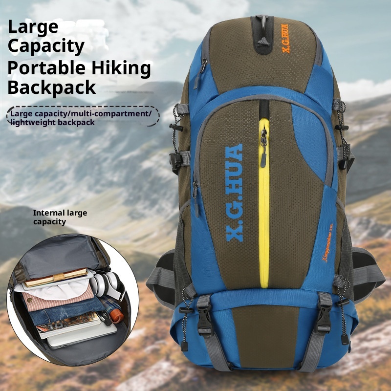 Zaino estivo ActiveGo, nuovo, da trekking, per sport all'aria aperta, a doppia spalla, per uomo, grande capacità, campeggio, viaggi, resistente all'usura_voghion.com